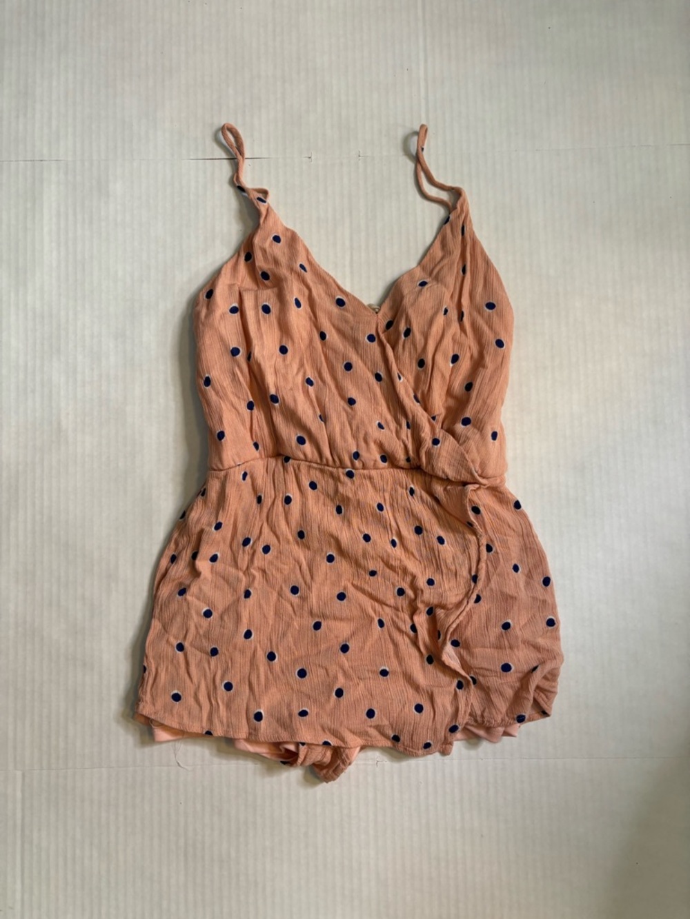 Altar'd State Peach Spotted Cami spaghetti strap Romper women’s small
